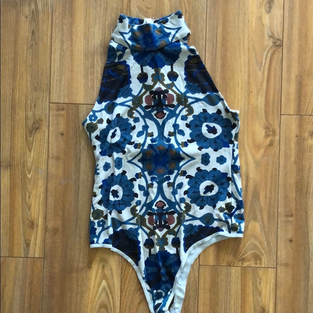 Printed Halter Bodysuit
